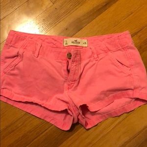 Pink hollister jean shorts